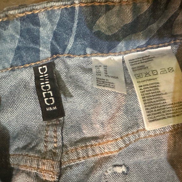Patterned baggy high rise jeans - Picture 3 of 3
